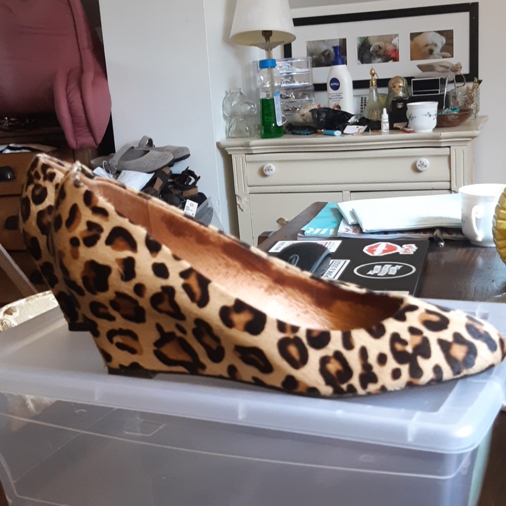 Aldo, cow hide wedges